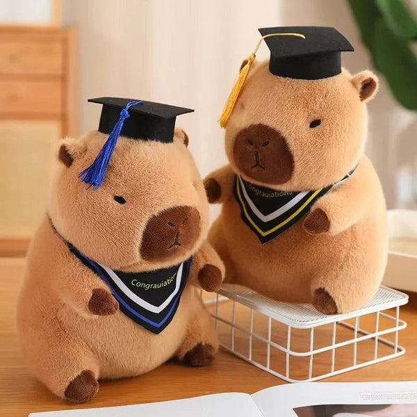 Planet Gates Graduate Plush Dolls Doctor Capybara Owl Bear Plush Toy Cute Stuffed Animal Toy Doll Soft Cartoon Pillow Graduation Gift