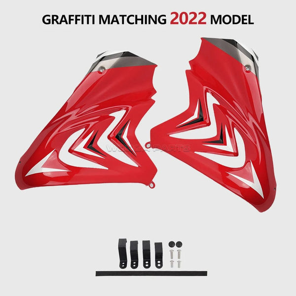 Planet Gates Graffiti2 Red CBR650R Seat Side Fairing For HONDA CBR 650R 650 R 2019-2023 Body Filling Injection Frame Spoilers Side Cowl Cover Panel