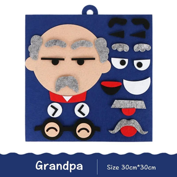 Planet Gates Grandpa DIY Emotion Change Puzzle Toys Creative Facial Expression Kids Learning Educational Toys For Children Funny Set Fun Gift