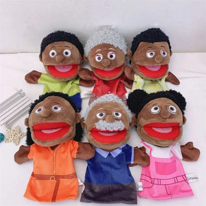 Planet Gates grandpa Family Soft Stuffed Toy Doll Dad Mum Brother Sister Cospaly Plush Doll Educational Baby Toys Kawaii Hand Finger Puppet
