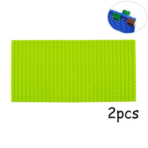 Planet Gates Grass green 2pcs Double-sided 32x16 32x32 Dots Base Plate Classic Small Bricks Baseplates Building Blocks Compatible brand Construction kids toys