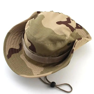 Planet Gates Grass green Outdoor Camouflage Fisherman Hat Tactical Training Expansion Breathable Military Training Camping Sunscreen Hat