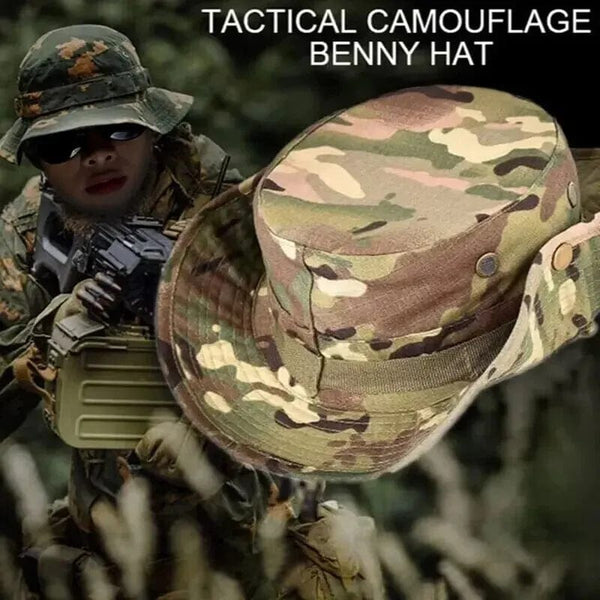 Planet Gates Grass green Outdoor Camouflage Fisherman Hat Tactical Training Expansion Breathable Military Training Camping Sunscreen Hat