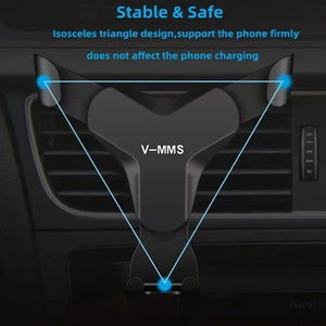 Planet Gates Gravity Car Holder Auto Air Vent Mount Clip Bracket Cell Holder No Magnetic GPS Mobile Phone Stand for IPhone 15 Xiaomi Samsung