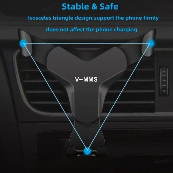 Planet Gates Gravity Car Holder Auto Air Vent Mount Clip Bracket Cell Holder No Magnetic GPS Mobile Phone Stand for IPhone 15 Xiaomi Samsung