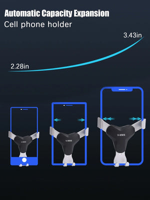 Planet Gates Gravity Car Holder Auto Air Vent Mount Clip Bracket Cell Holder No Magnetic GPS Mobile Phone Stand for IPhone 15 Xiaomi Samsung