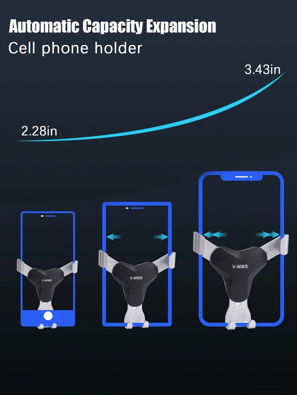 Planet Gates Gravity Car Holder Auto Air Vent Mount Clip Bracket Cell Holder No Magnetic GPS Mobile Phone Stand for IPhone 15 Xiaomi Samsung