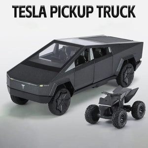 Planet Gates Gray 1:32 Tesla Cybertruck Car Model Alloy Car Die Cast Toy Car Model Sound and light Children's Toy Collectibles