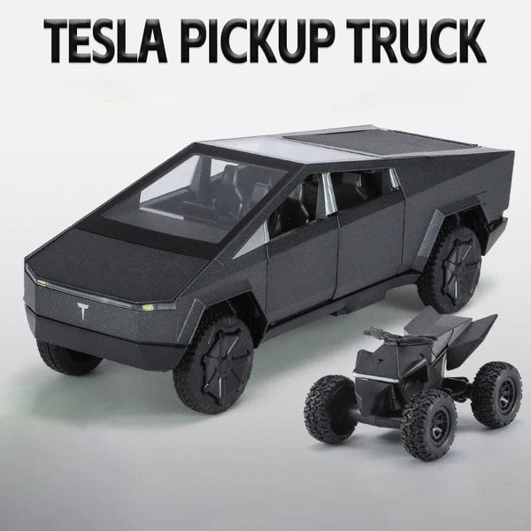 Planet Gates Gray 1:32 Tesla Cybertruck Car Model Alloy Car Die Cast Toy Car Model Sound and light Children's Toy Collectibles