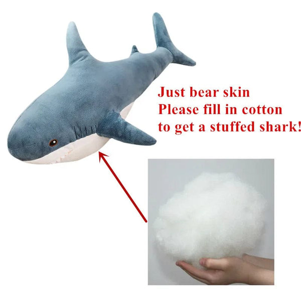 Planet Gates GRAY / 100cm 80/100/140cm Giant Shark skin Plush Toy Soft Plush Shark Skin Semi-finished Coat Fish Pillow Toys Dolll Gift for Kids Child