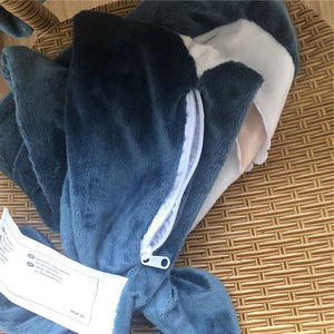 Planet Gates GRAY / 100cm 80/100/140cm Giant Shark skin Plush Toy Soft Plush Shark Skin Semi-finished Coat Fish Pillow Toys Dolll Gift for Kids Child