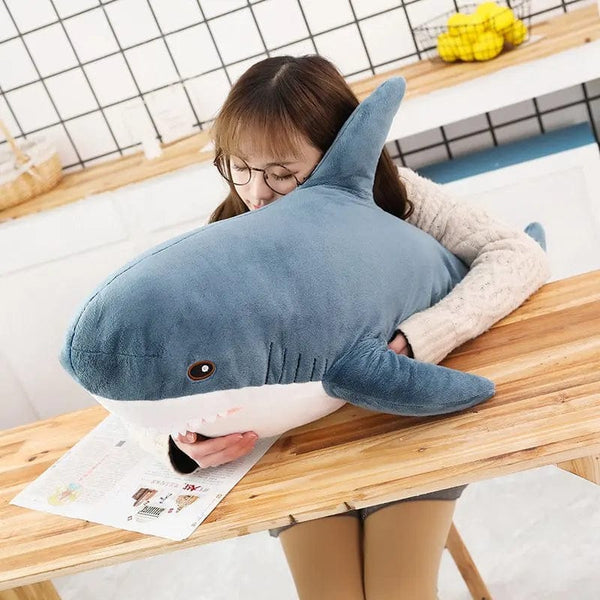 Planet Gates GRAY / 100cm 80/100/140cm Giant Shark skin Plush Toy Soft Plush Shark Skin Semi-finished Coat Fish Pillow Toys Dolll Gift for Kids Child