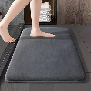 Planet Gates Gray / 19.7x31.5in / 50x80cm 1pc Thickened Bathroom Rug, Super Non-slip Bathroom Floor Mat, Machine Washable Resistant Floor Mat, Bathroom Anti-skid Mat, Bathroom Doormat, Bedroom Carpet, Floor Mat For Bathroom