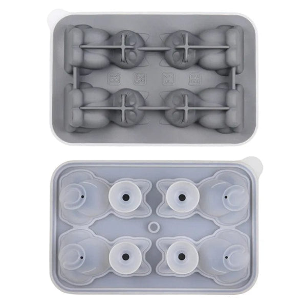 Planet Gates GRAY 1PC 3D Cat Ice Block Mold Easy to Release Silicone Ice Hockey Device Household Kitchen Ice Making Mold Free of BPA