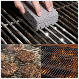 Planet Gates Gray 1pc BBQ Grill Grill Cleaning Brick Block Magic Stone Barbecue Cleaning Brush, Outdoor Camping Picnic, Cookware Barbecue Tool Accessories Cleaning Tools, Cleaning Accessories