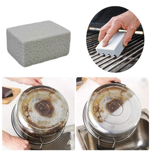 Planet Gates Gray 1pc BBQ Grill Grill Cleaning Brick Block Magic Stone Barbecue Cleaning Brush, Outdoor Camping Picnic, Cookware Barbecue Tool Accessories Cleaning Tools, Cleaning Accessories