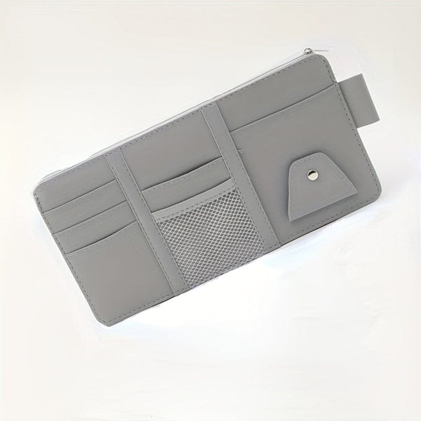 Planet Gates Gray 1pc Car Sun Visor Card Organizer Holder Business Card Holder Car Pocket Organizer CD DVD Organizer Storage Box Sunglasses Clip Stowing Car Accessories