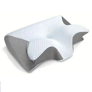 Planet Gates Gray 1pc Memory Foam Cervical Pillow, 2 in 1 Ergonomic Contour Orthopedic Pillow for Neck Pain Support Pillows Pillowcase replacement