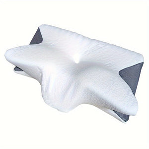 Planet Gates GRAY 1pc Neck Cervical Pillow, Memory Foam Pillows For Neck Shoulder Relax, Adjustable Ergonomic Orthopedic Contour Support Pillow, Removable Cover