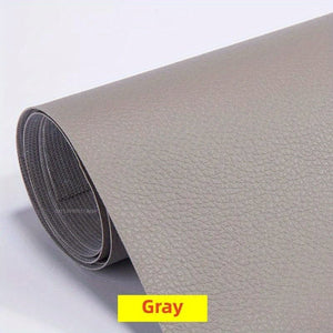 Planet Gates Gray 1pc, Self Adhesive Leather, For Sofa Repair Patch Furniture Table Chair Sticker, Seat Bag Shoe Bed Fix Mend PU Artificial Leather Skin, Home Accessories