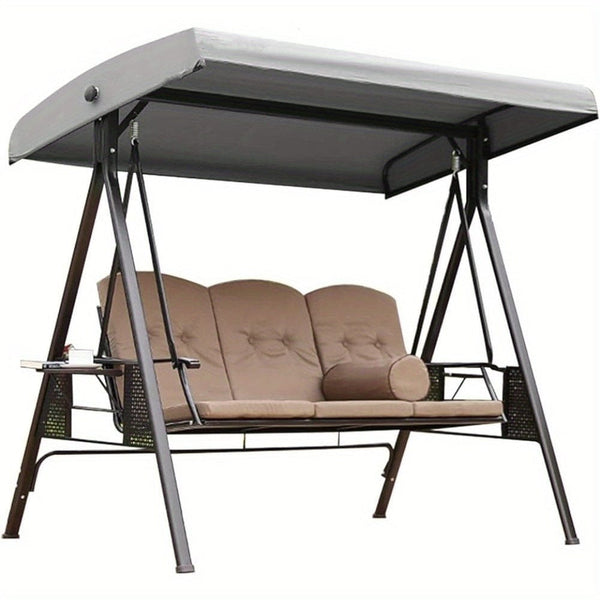 Planet Gates Gray 1pc Swing Canopy Replacement Cover, Waterproof Dustproof Outdoor Swing Canopy Cover, Universal Replacement Canopy For Garden Swing Chair, Patio Hammock Top Roof Cover (Gray)