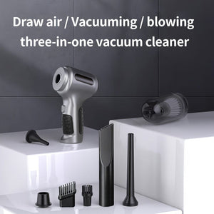 Planet Gates Gray 1pc, Wireless Vacuum Cleaner, Hand-rechargeable Car Charging, High-suction Portable Mini Vacuum Cleaner, Car Household Indoor Vacuum Cleaner, Vacuum Accessories Cleaning Supplies Small Appliance