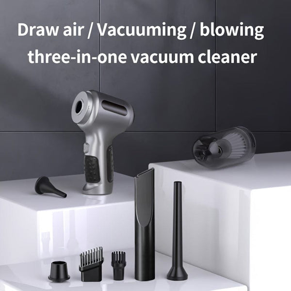 Planet Gates Gray 1pc, Wireless Vacuum Cleaner, Hand-rechargeable Car Charging, High-suction Portable Mini Vacuum Cleaner, Car Household Indoor Vacuum Cleaner, Vacuum Accessories Cleaning Supplies Small Appliance