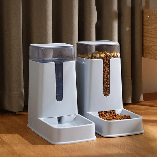 Planet Gates Gray / 1pcs Water Feeder 3.5L Auto Food Feeder Dispenser Dog Cat Bowl Feeder Large Capacity Dog Cat Water Food Feeding Pet Supplies Pet Fountain