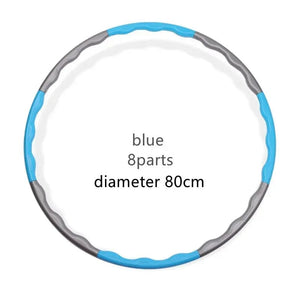 Planet Gates GRAY 1x 9/8/7 Sections Portable Detachable Easy Sport Hoop Fitness Gym Tool Plastic Light Weight Waist Trainer Ring Workout Equipment