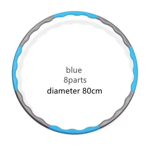 Planet Gates GRAY 1x 9/8/7 Sections Portable Detachable Easy Sport Hoop Fitness Gym Tool Plastic Light Weight Waist Trainer Ring Workout Equipment