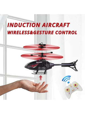 Planet Gates GRAY 2 Channel Gesture Control Suspension Helicopter RC Remote Induction Aircraft With Charging LED Light Kids Toy for Boys AliExpres