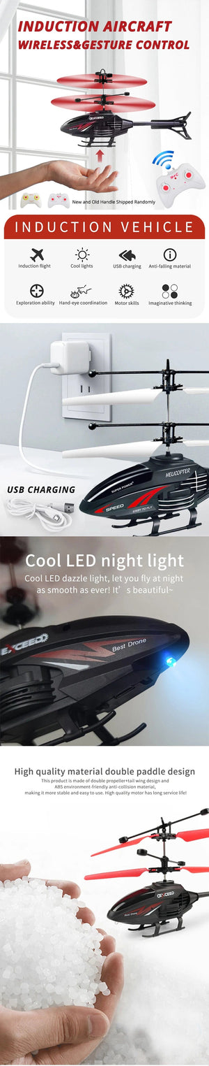 Planet Gates GRAY 2 Channel Gesture Control Suspension Helicopter RC Remote Induction Aircraft With Charging LED Light Kids Toy for Boys AliExpres