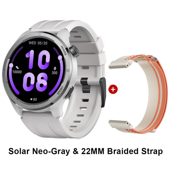 Planet Gates Gray-22MM Braided / uzbekistan HAYLOU Solar Neo Smart Watch 1.53'' HD Display Bluetooth Call 24H Health Monitoring Smartwatchs Men Women Smart Sport Watchs
