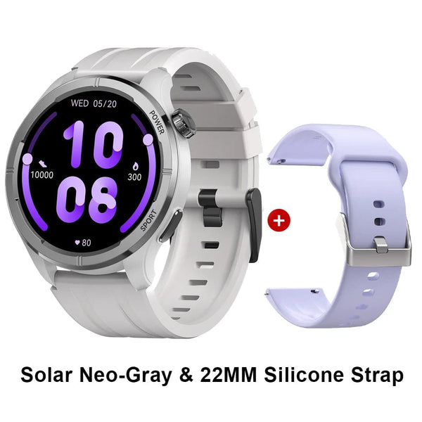 Planet Gates Gray-22MM Purple / uzbekistan HAYLOU Solar Neo Smart Watch 1.53'' HD Display Bluetooth Call 24H Health Monitoring Smartwatchs Men Women Smart Sport Watchs