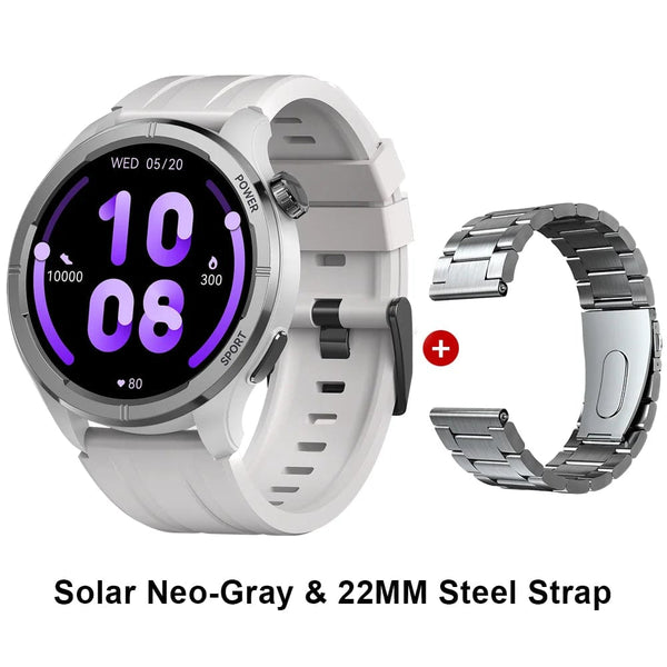 Planet Gates Gray-22MM Steel / uzbekistan HAYLOU Solar Neo Smart Watch 1.53'' HD Display Bluetooth Call 24H Health Monitoring Smartwatchs Men Women Smart Sport Watchs