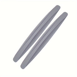 Planet Gates Gray 2pcs Car Anti-collision Protector, Universal Car Carbon Fiber Anti Scratch Protective Strip, Car Front And Rear Corner Bumper Rubber Protection, Anti Scratch Strip Gadget, Automotive Product Accessories Car Accessories