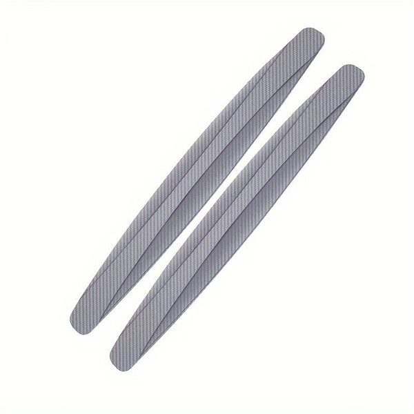 Planet Gates Gray 2pcs Car Anti-collision Protector, Universal Car Carbon Fiber Anti Scratch Protective Strip, Car Front And Rear Corner Bumper Rubber Protection, Anti Scratch Strip Gadget, Automotive Product Accessories Car Accessories