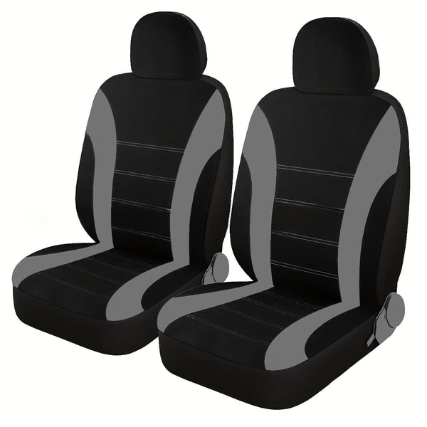 Planet Gates Gray / 2pcs Front Seat Cover 2pcs Car Seat Cover Polyester Mesh Front Seat Cover