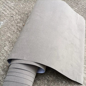 Planet Gates GRAY / 30cmx500cm 50*200cm Premium Quality Velvet Suede Fabric Vinyl Car Wrap Sticker Black Red Self Adhesive Velvet cloth Film For Car Styling