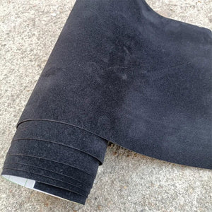 Planet Gates GRAY / 30cmx500cm 50*200cm Premium Quality Velvet Suede Fabric Vinyl Car Wrap Sticker Black Red Self Adhesive Velvet cloth Film For Car Styling