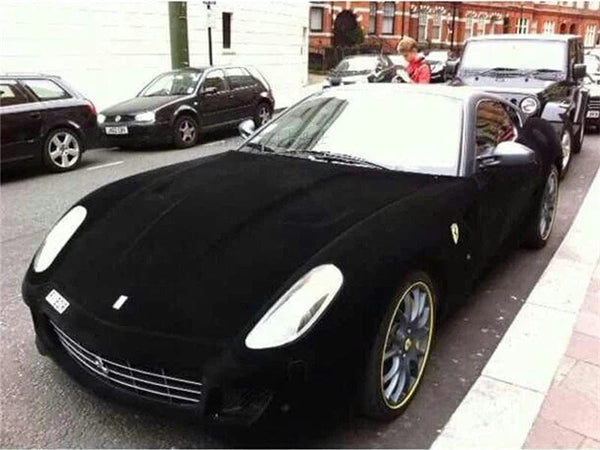 Planet Gates GRAY / 30cmx500cm 50*200cm Premium Quality Velvet Suede Fabric Vinyl Car Wrap Sticker Black Red Self Adhesive Velvet cloth Film For Car Styling