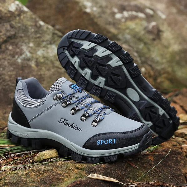 Planet Gates Gray / 42 Men Hiking Shoes Waterproof Leather Snow Boots Men Sneakers 2023 Outdoor Plush Lace-up Not Slip Climbing Shoes Men Hiking Boots
