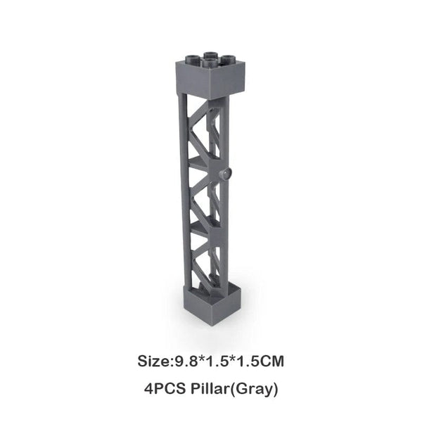 Planet Gates Gray 4PCS 32x32 Dots Double Sided Baseplate for Building Brick 16x16 City Classic Block Plates DIY Plastic Small Block Assembly Part Toy