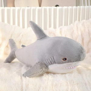 Planet Gates gray / 55cm 55cm Blue Shark Plush Toy Stuffed Soft Cartoon Marine Animal Doll Baby Hug Pillow Sofa Cushion Lovely Children Birthday Gift