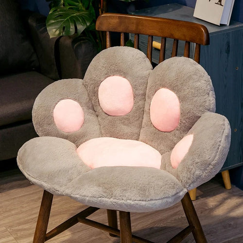 Planet Gates gray / 70cm INS Hot Sale Lovely Plush Bear Paw Cushion Pillow Soft Stuffed Seat Sofa Indoor Home Decor Toys Kawaii Birthday Gift