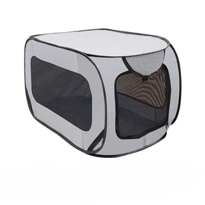 Planet Gates Gray / 94 x 53 x 53cm Outdoors Dog Cage Portable Folding Pet Car Trunk Carrier Breathable Transportar Cat Tent for Puppy Travel Camping Dog Bed House