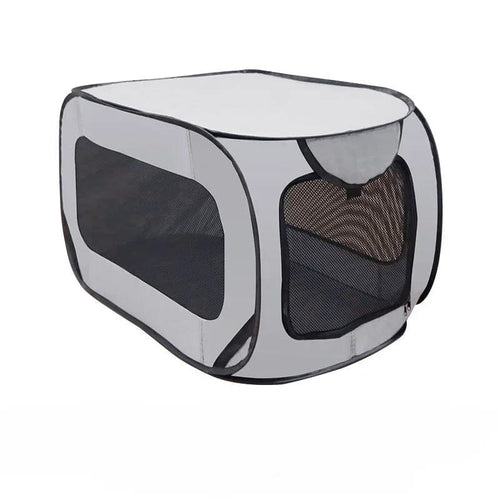 Planet Gates Gray / 94 x 53 x 53cm Outdoors Dog Cage Portable Folding Pet Car Trunk Carrier Breathable Transportar Cat Tent for Puppy Travel Camping Dog Bed House