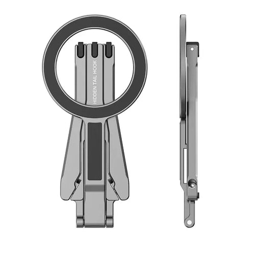 Planet Gates Gray Aluminum For Magsafe Tripod Magnetic Phone Holder Universal Magnetic Phone Tripod Mount Foldable Camera Phone Tripod Stand