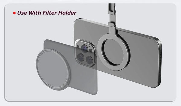 Planet Gates Gray Aluminum For Magsafe Tripod Magnetic Phone Holder Universal Magnetic Phone Tripod Mount Foldable Camera Phone Tripod Stand