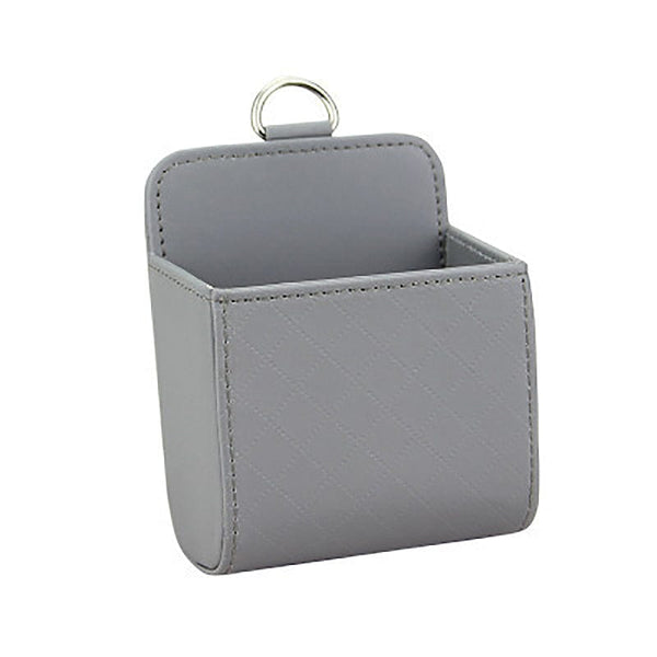 Planet Gates Gray Car Air Vent Hanging Storage Box Mobile Phone Bag PU Leather Car Mobile Phone Holder Car Interior Accessories